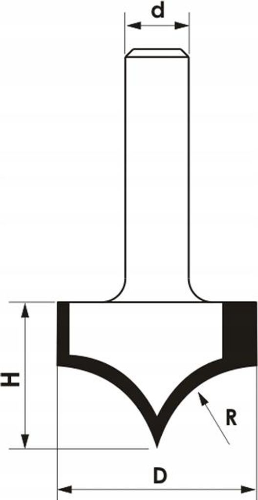 GLOBUS Dekorfräser Z2 R3,2 D6,4 S6 mm