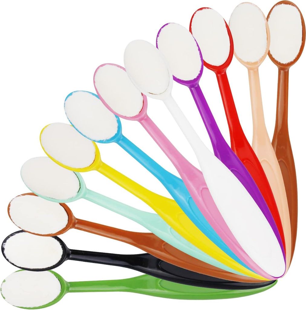 Ink Blending Brushes Ovale Pinsel Bastelpinsel Set für Malen, 24 Stück Craft Tintenpinsel, Bunte Farbmischpinsel Set für Kunsthandwerk