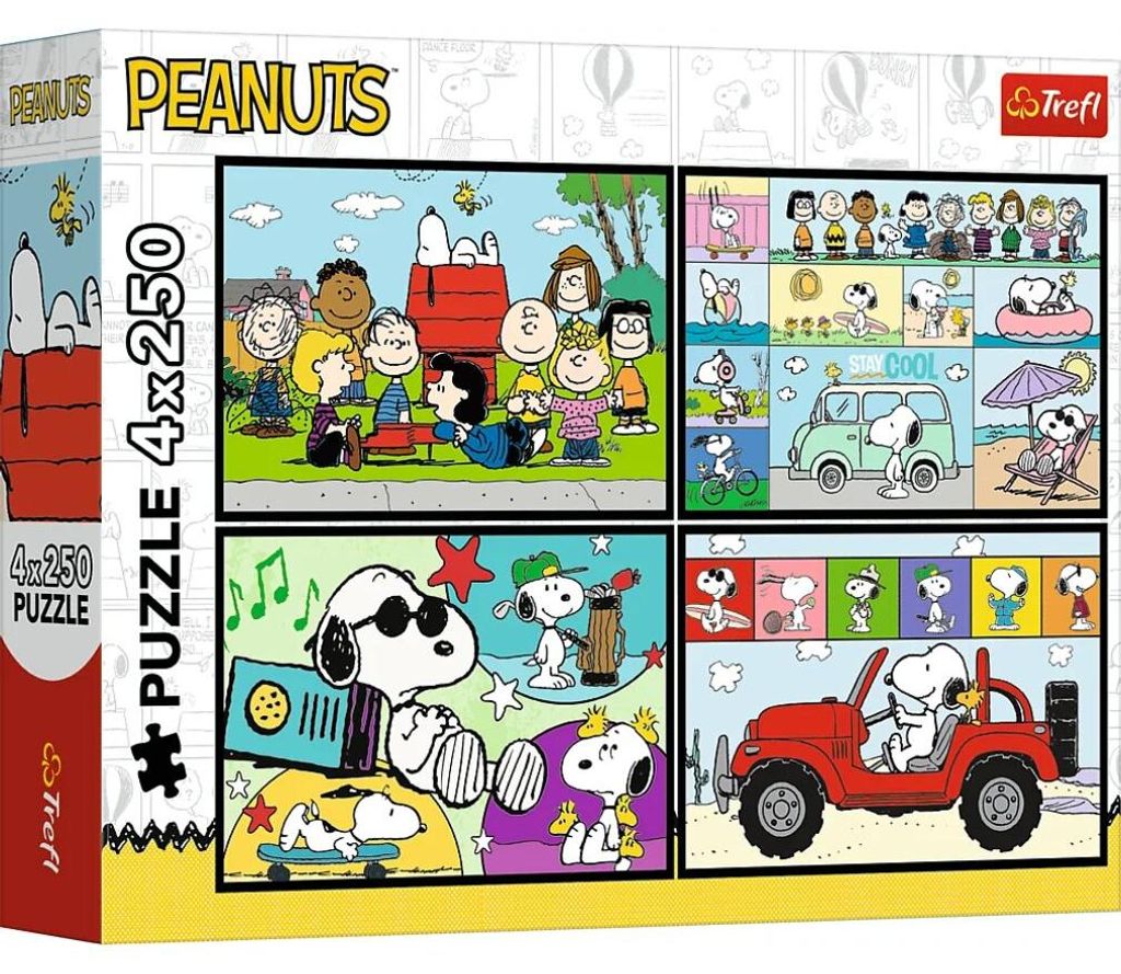 Trefl, Peanuts, 4x250 Teile Puzzle Produktbild 