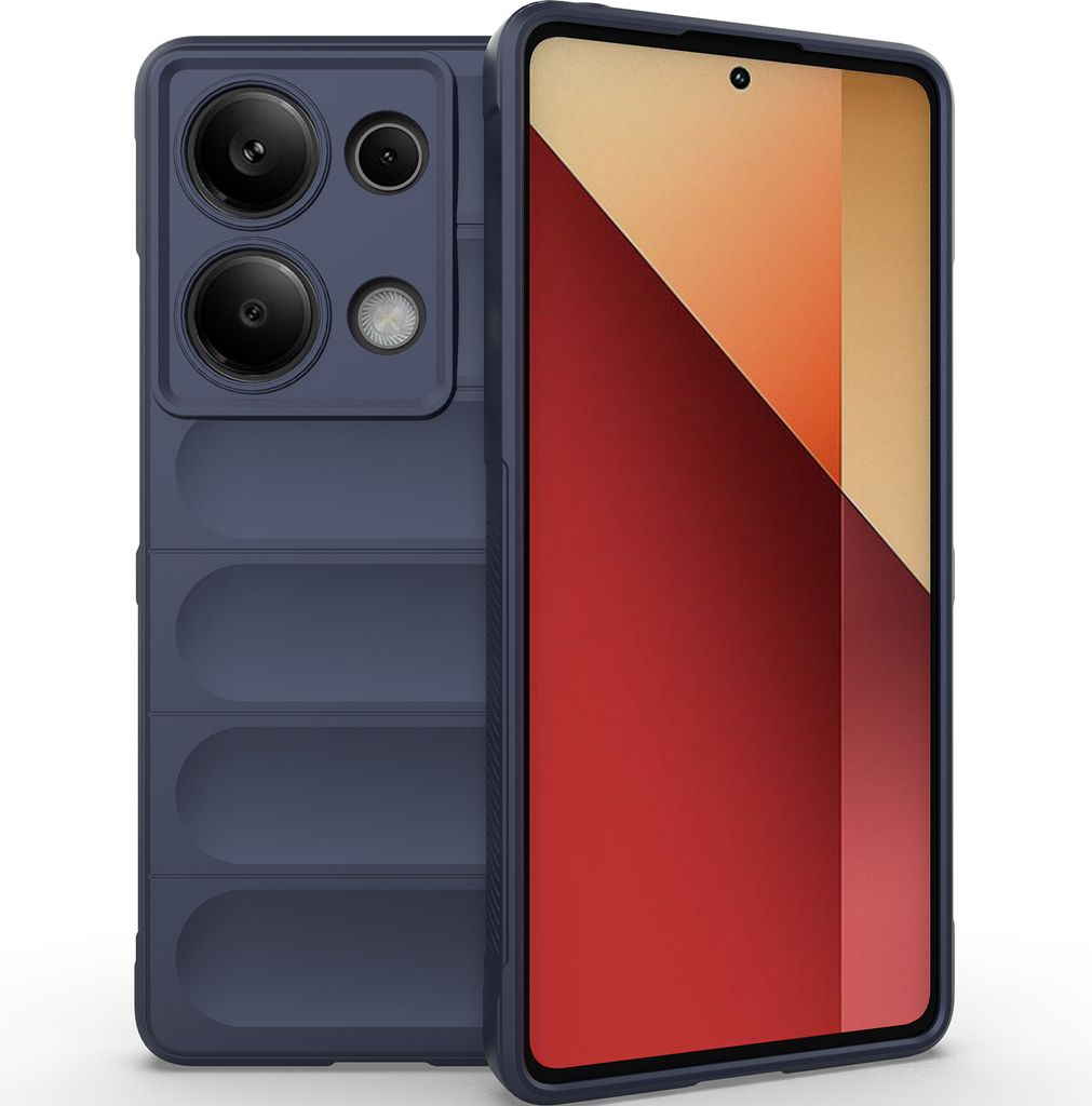 Handyhülle für Xiaomi Redmi Note 13 Pro 4G Weich TPU Silikon Stossfest Anti-rutsch Hülle Dunkelblau