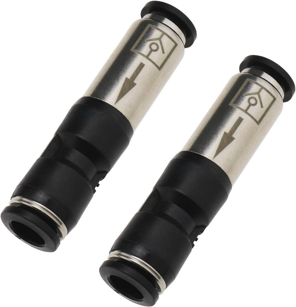 Satz mit 2 8-mm-Schnellkupplungen für Druckluft, Einweg-Rückschlagventile für Druckluft