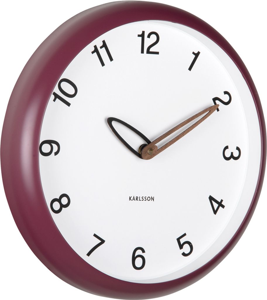 Karlsson - Wanduhr Bella - Dunkelmauve