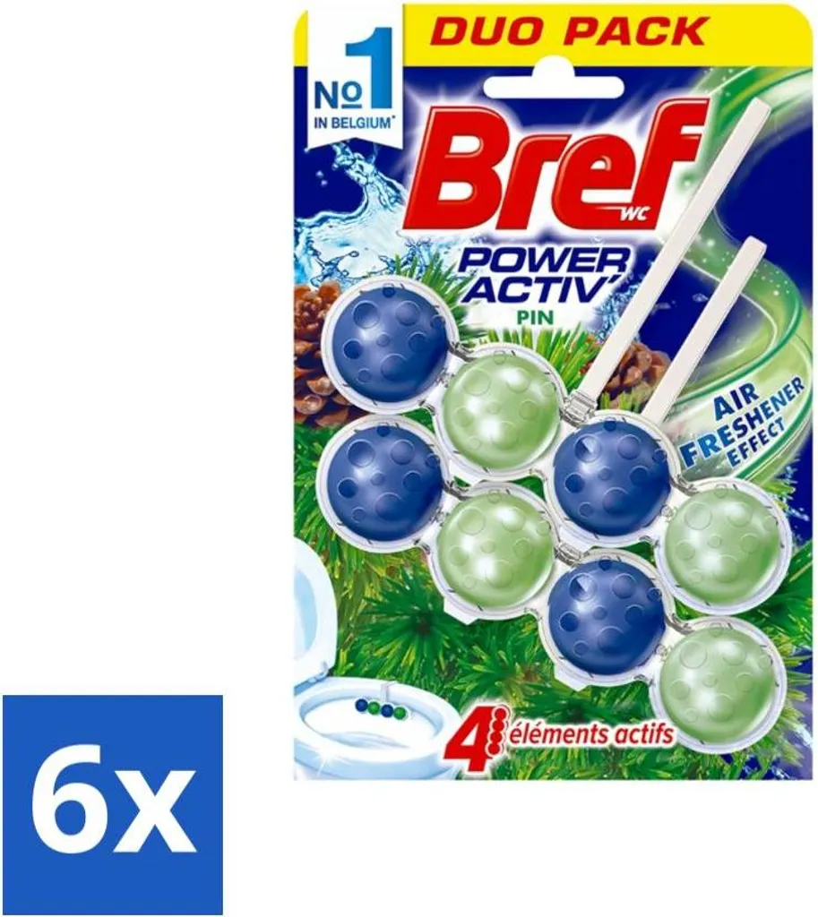 Bref WC Power Activ+ Bloc WC Salle de repos Pack économique de 6 pièces