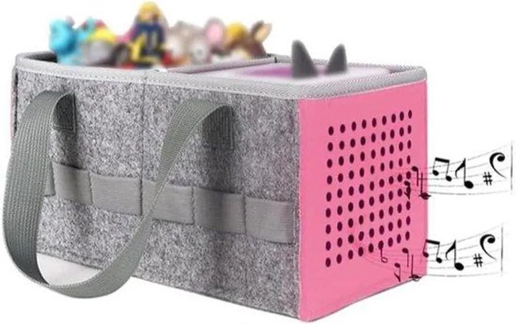 Ne perdez plus vos figurines Tonies - Sac de rangement rose anti-chocs