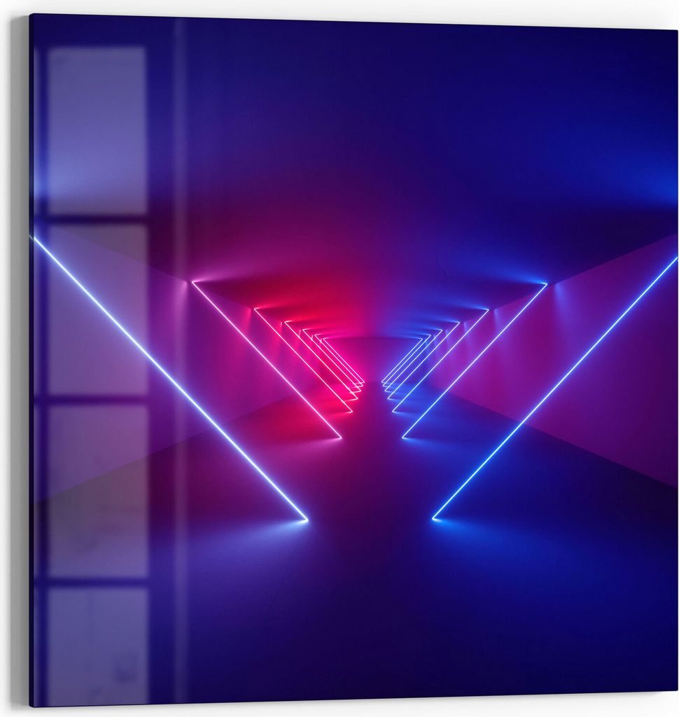 DEQORI Magnettafel Glas 30x30 cm 'Lichtinstallation' beschreibbar Whiteboard