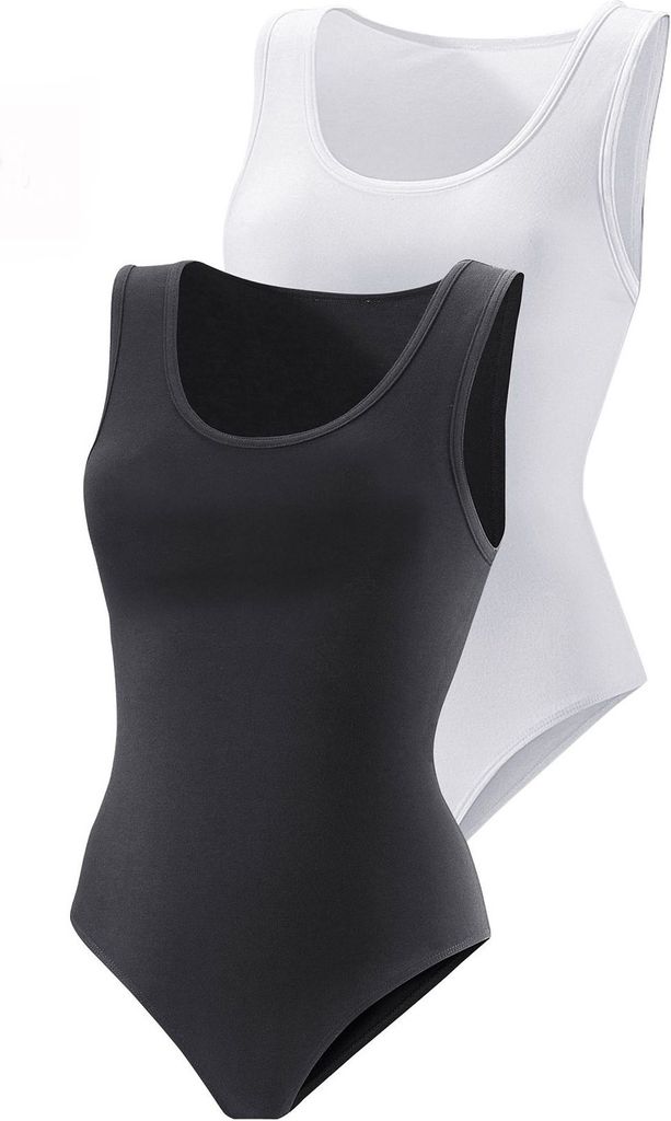 VIVANCE Shirtbody schwarz, weiß Größe 48/50 Produktbild 