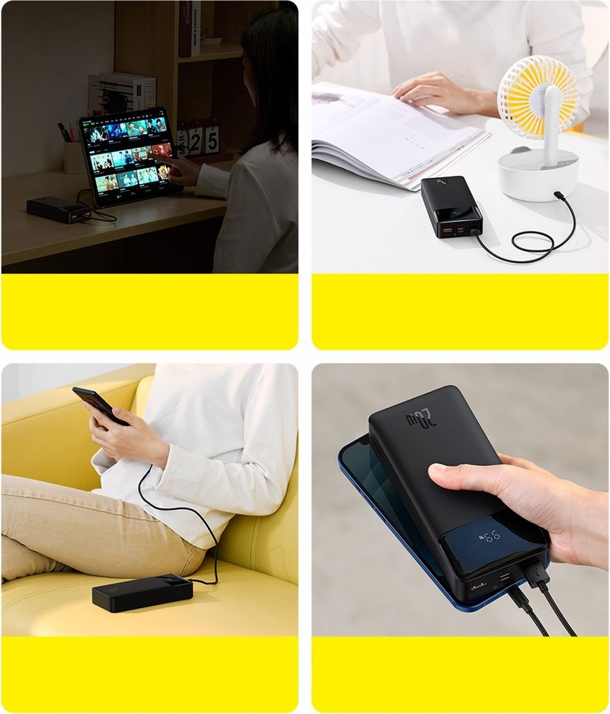 Baseus Bipow Schnelllade-Powerbank 30000mAh 20W schwarz Produktbild 17