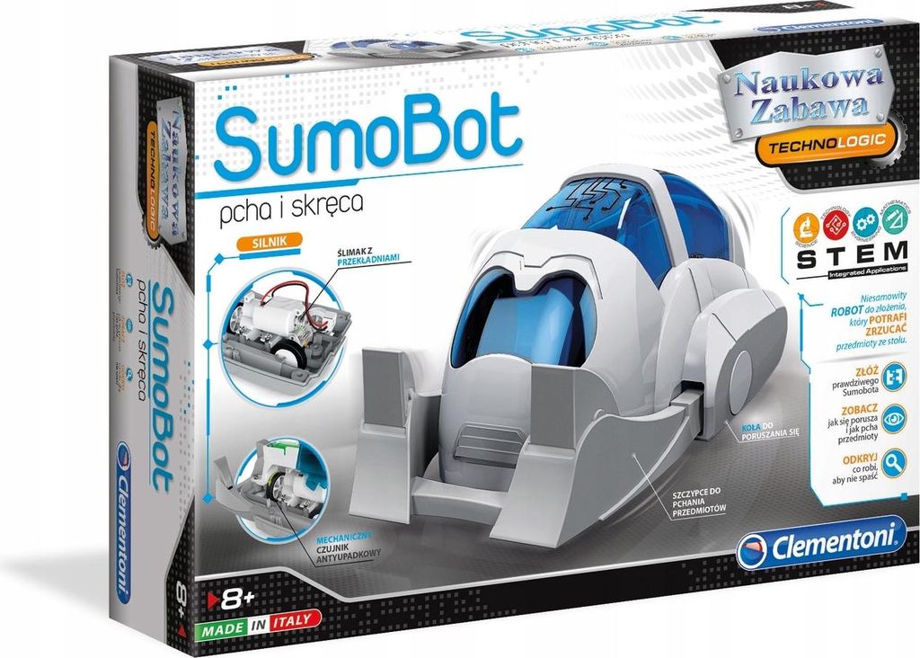 CLEMENTONI Naukowa zabawa SumoBot pcha skręca Zdjęcie produktu 