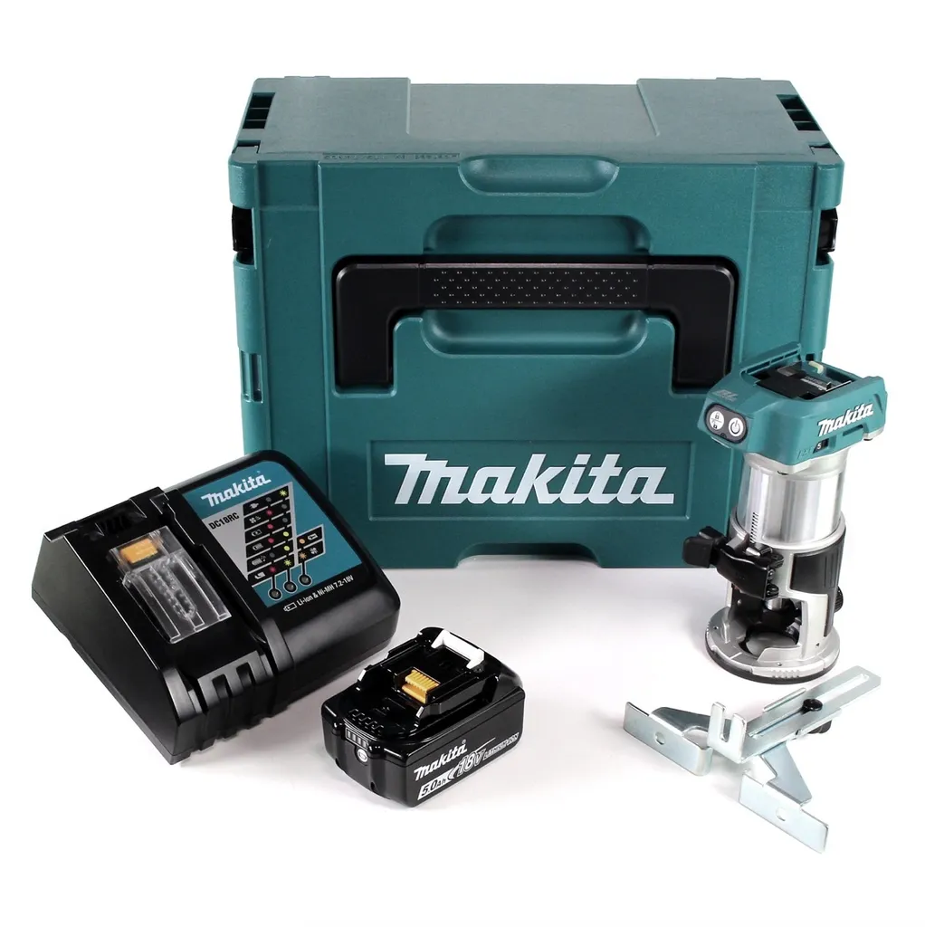 Finitions de précision sans câble avec l'affleureuse Makita DRT50RT1J