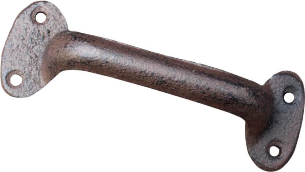 Möbelgriff aus massivem Gusseisen, antikbraun, 14 cm lang, Produktbild 