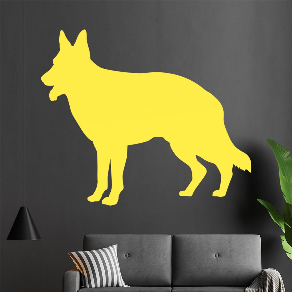 KIWISTAR Schäferhund Silhouette Wandtattoo in 6 Größen - Wandaufkleber Wall Sticker - Dekoration, Küche, Wohnzimmer, Schlafzimmer, Badezimmer