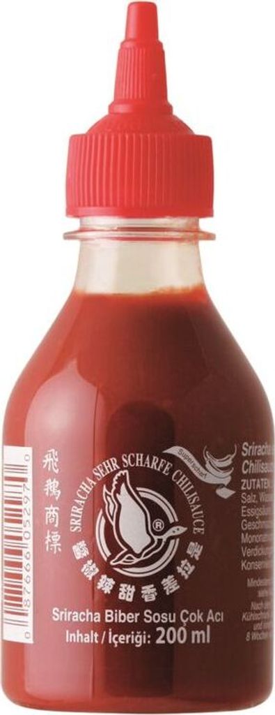 FLYING GOOSE Sriracha 200ml | sehr scharfe Chilisauce | Superscharfe Chilli Sauce