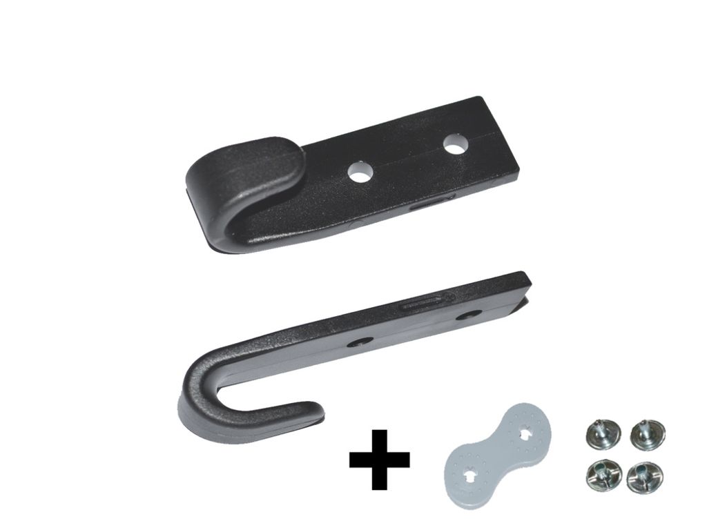 10x Schleuderhaken Planenhaken schwarz für Expanderseil etc. inkl. Doppel Calott