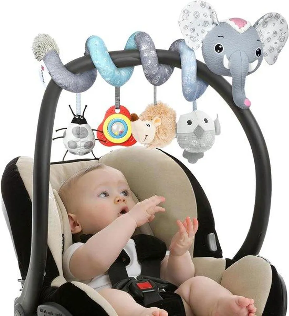 Jouet spirale lit de bébé anti-ennui fixation facile dès la naissance