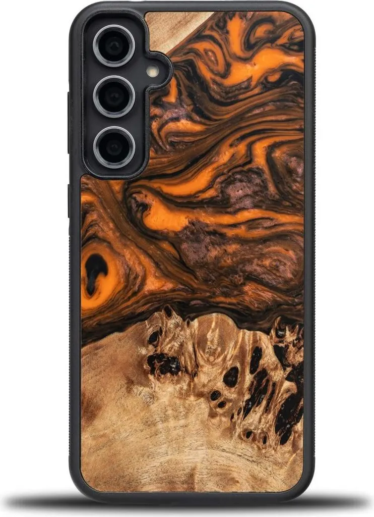 Cover Bewood Arancione per Samsung S23 FE: Accessorio di Design Unico - 1