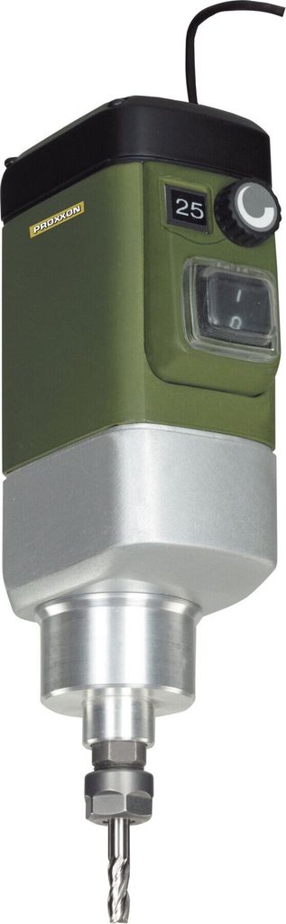 A close-up studio shot of a Proxxon UF/E Milling machine.