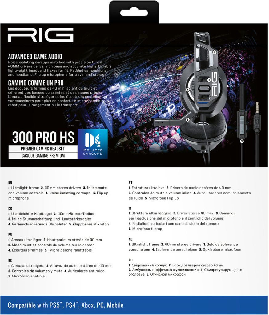 NACON RIG 300 PRO HS Kopfhörer Kabelgebunden Kopfband Produktbild 6