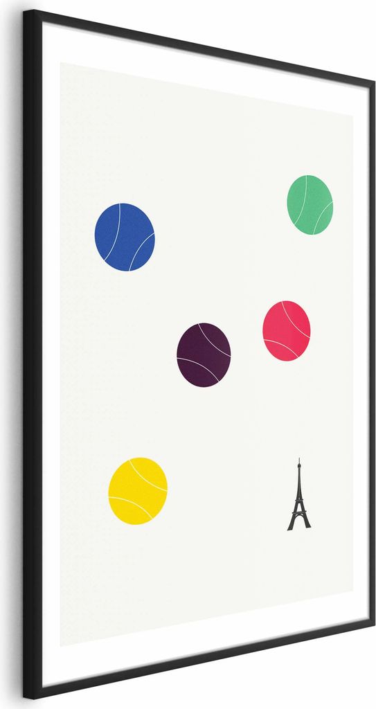 Posterpapier Poster - Eiffel Tower and Colorful Tennis Balls 21x30 cm Abstrakt n-G-10006-ao-a