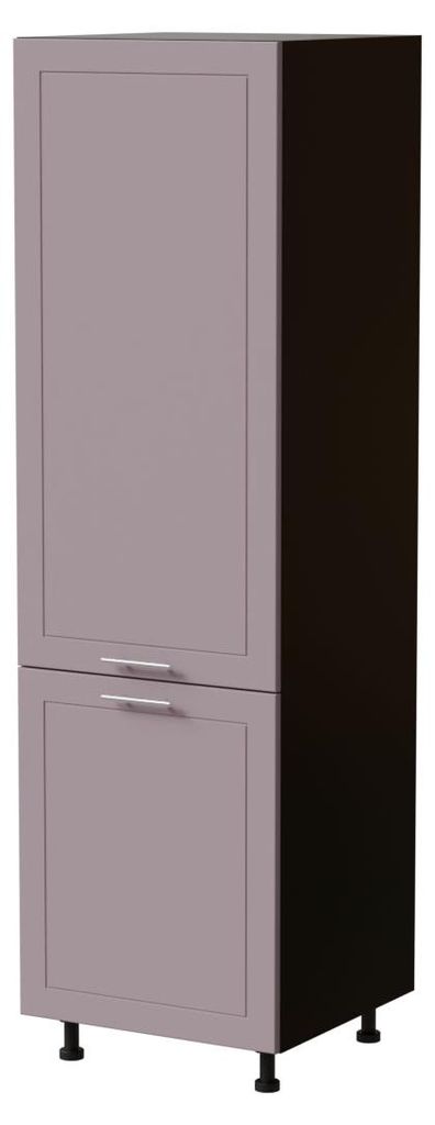 Vorratsschrank BARI 60x59x207cm lackiert Farbe wählbar BA-D14/DP/60/207,RAL 4009 pastellviolett matt,schwarz