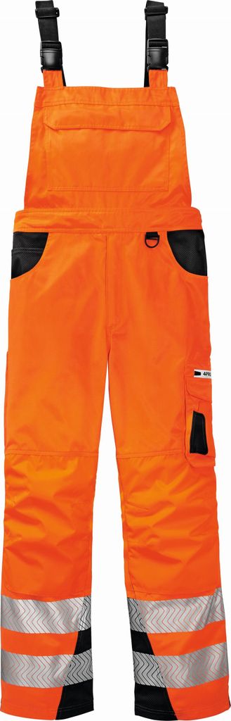 4PROTECT Warnschutz-Latzhose ALABAMA Leuchtorange/Grau 42