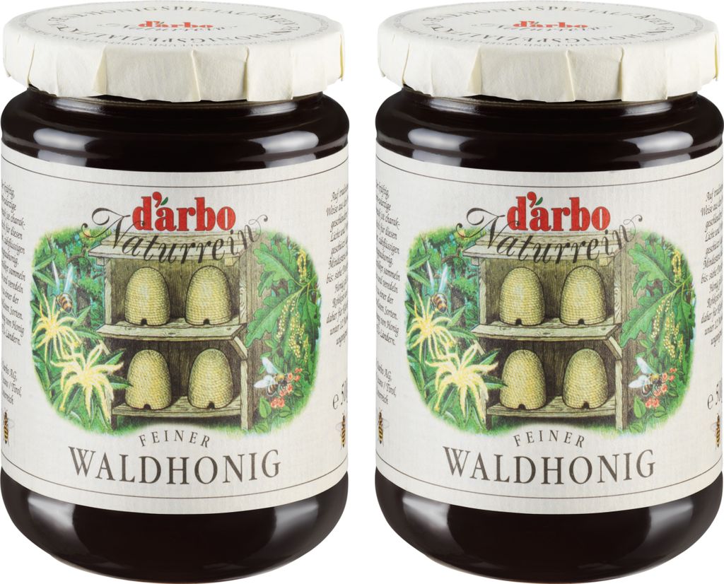 WALD- und BLÜTEN-HONIG naturbelassen 2x 500g Glas DARBO Produktbild 