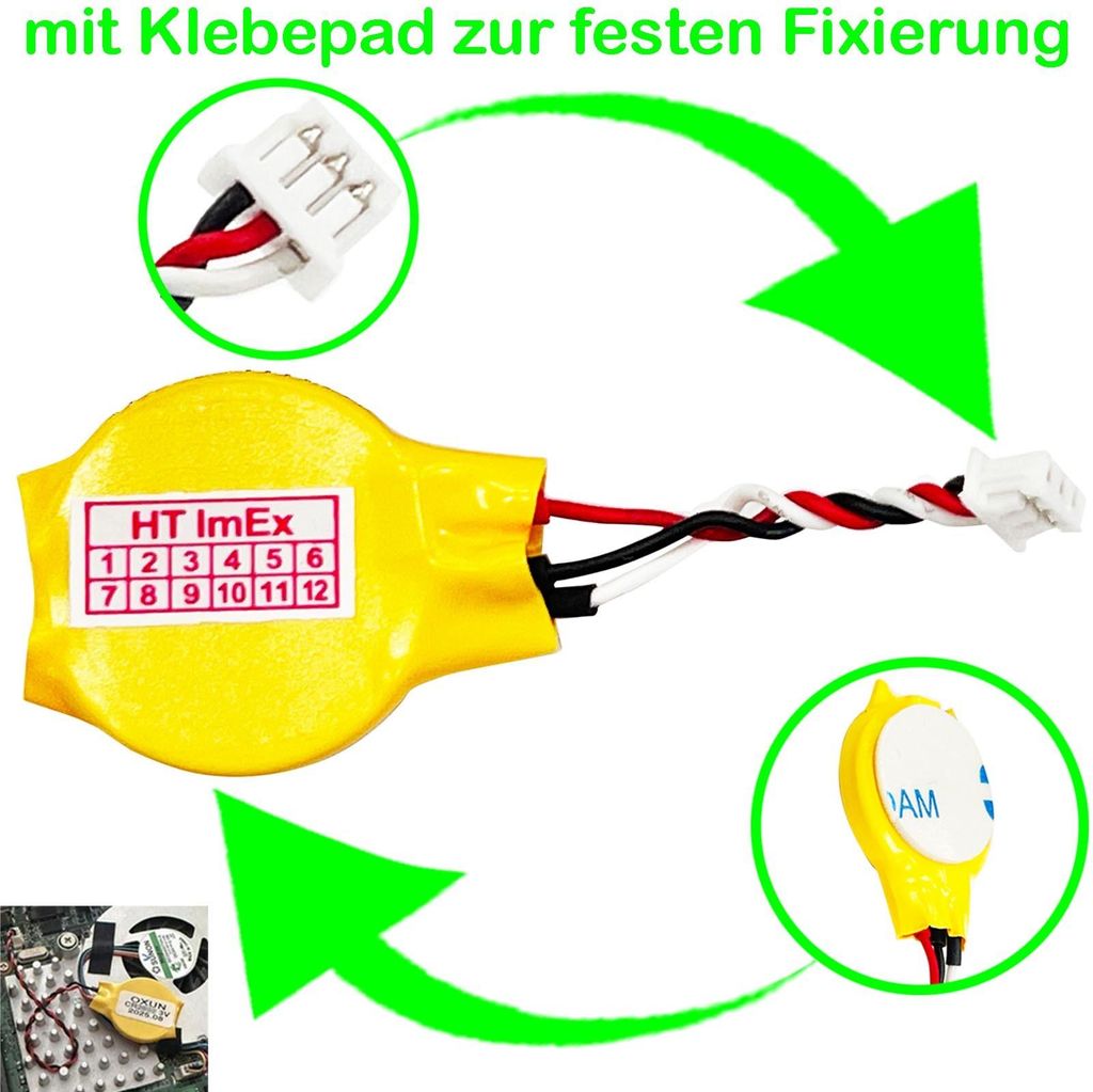 RTC Bios Cmos Battery Batterie akku kompatibel für DELL Inspiron 1318 / PP25L