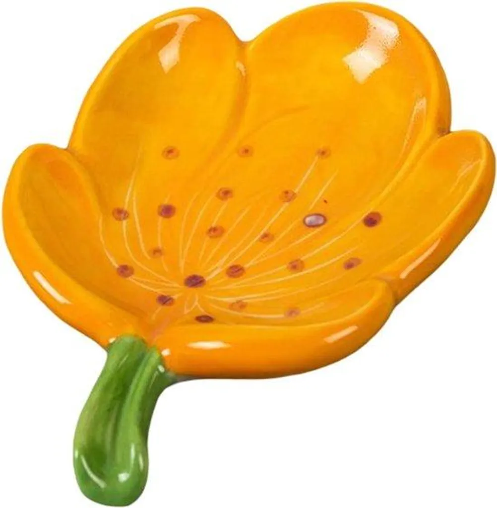 Porte-savon jaune pour douche et table : l'astuce rangement céramique