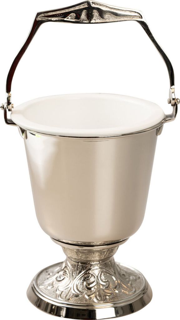 Weihkessel vernickelt H 24 cm D 12 cm