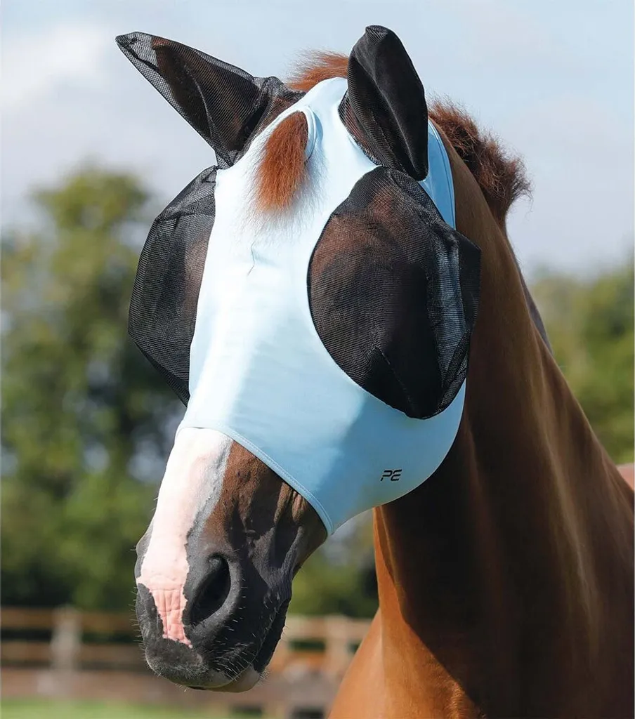 Maschera Antimosche Marrone L Spandex Premier Equine - Pronta Consegna
