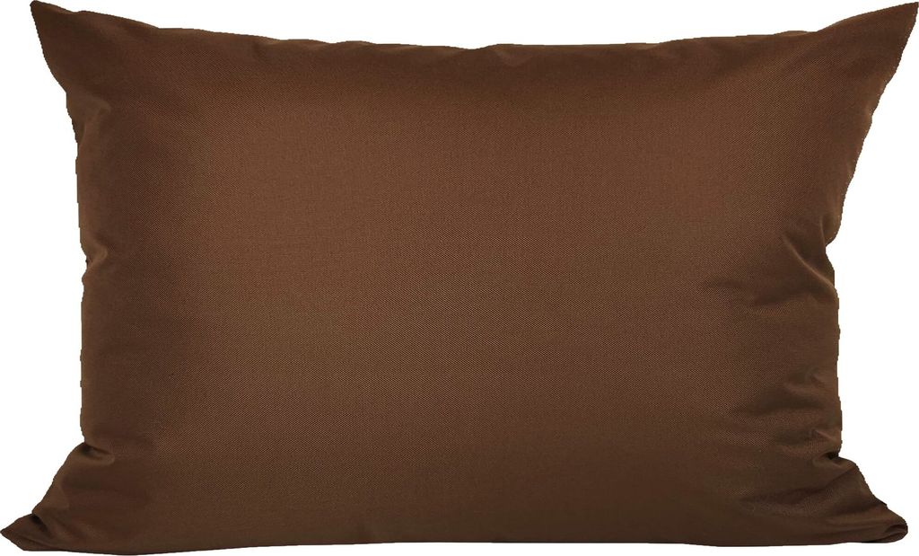 JACK 40x60cm Outdoor Lounge Kissen Dekokissen inkl. XXL-Füllung Wasserabweisend Sitzkissen Garten Stuhl Lotus Effekt, Farbe:Braun