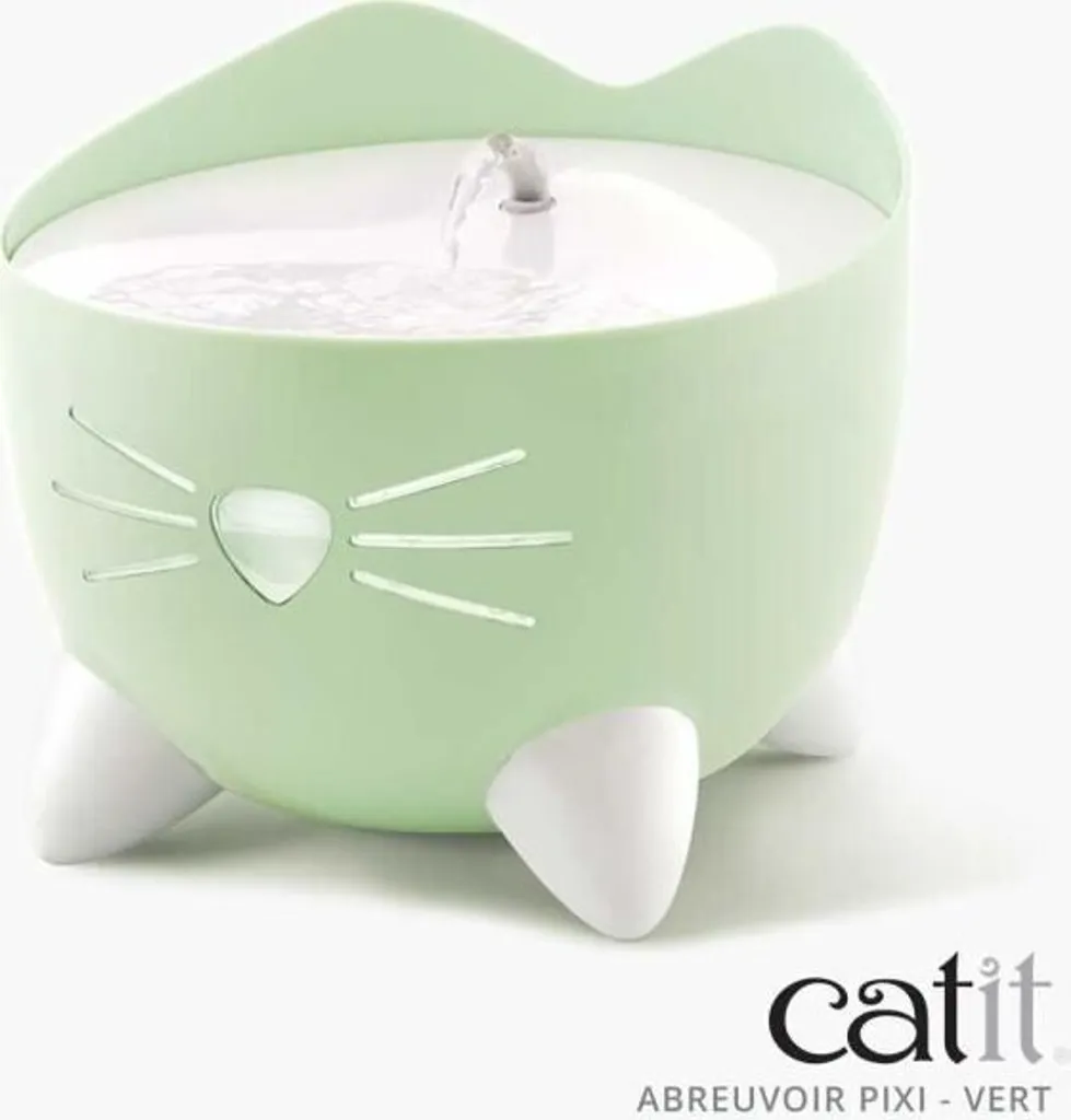 Catit PIXI Fontana per Gatti 2,5L Verde: Acqua Fresca e Design Moderno