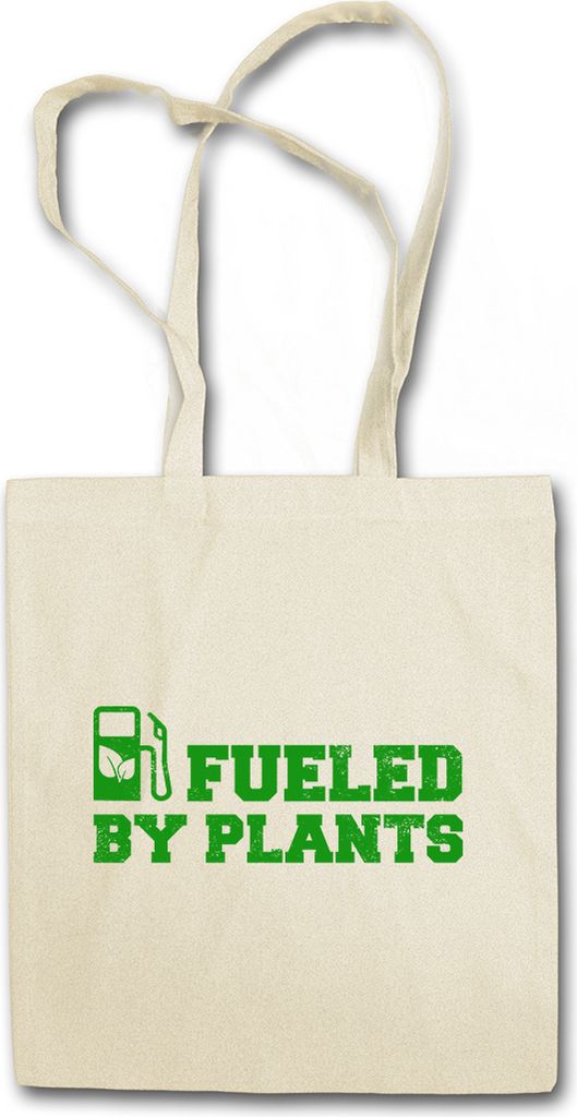Urban Backwoods Fueled By Plants, Stofftasche, Farbe: Beige