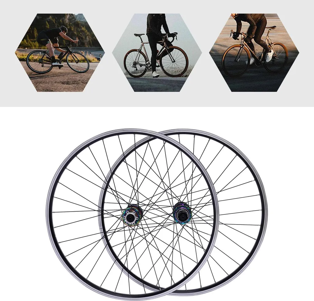 Roues VTT aluminium 74 cm légères et robustes compatible cassette 12V - 8