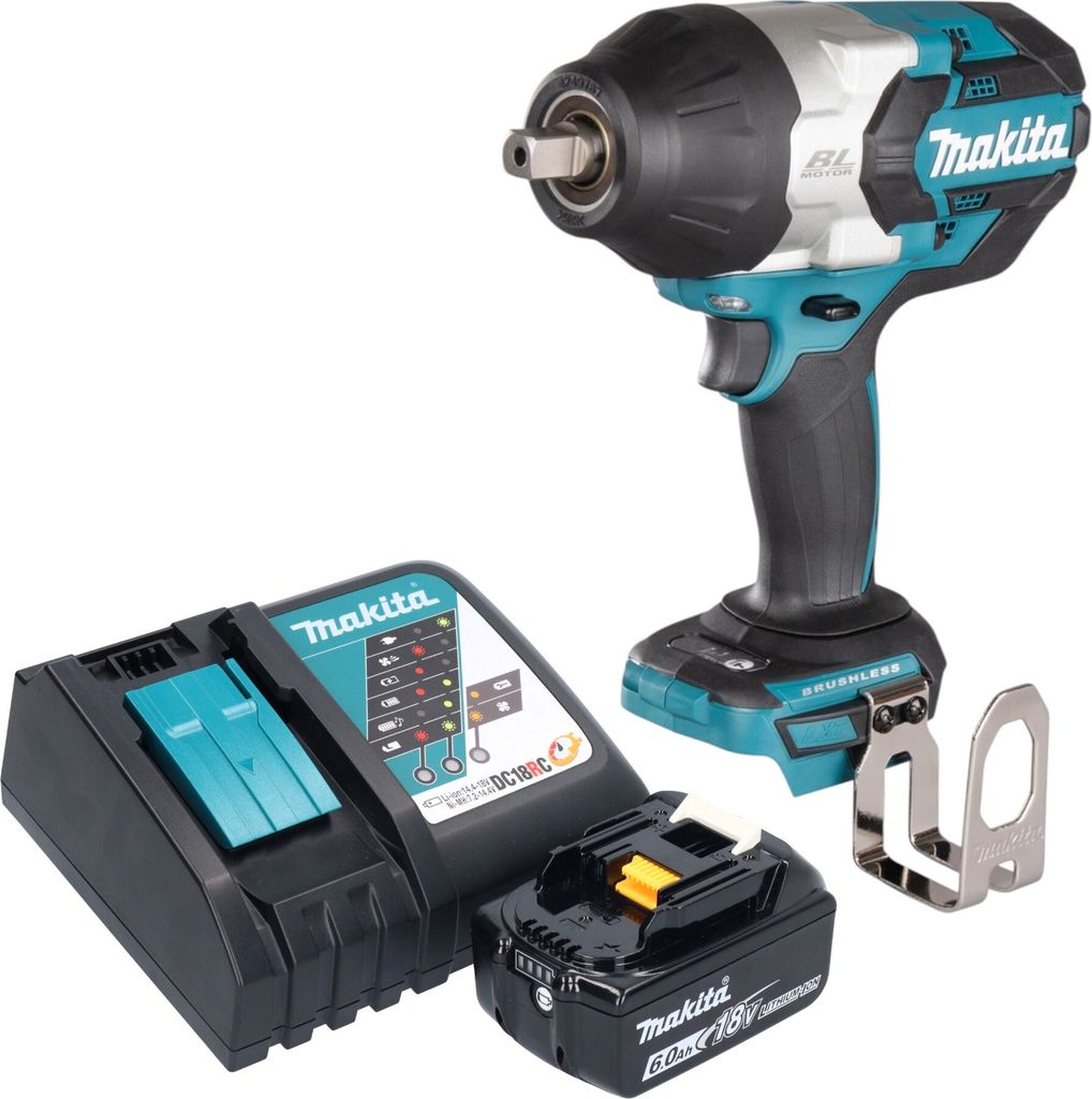 Makita DTW 1004 RG1 Akku Schlagschrauber 18 V 1050 Nm 1/2" Brushless + 1x Akku 6,0 Ah + Ladegerät