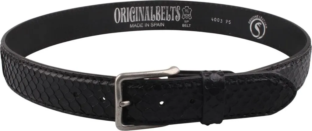 Ceinture Python Originalbelts 4003 Noir : Un Cuir Durable qui ne Pli pas