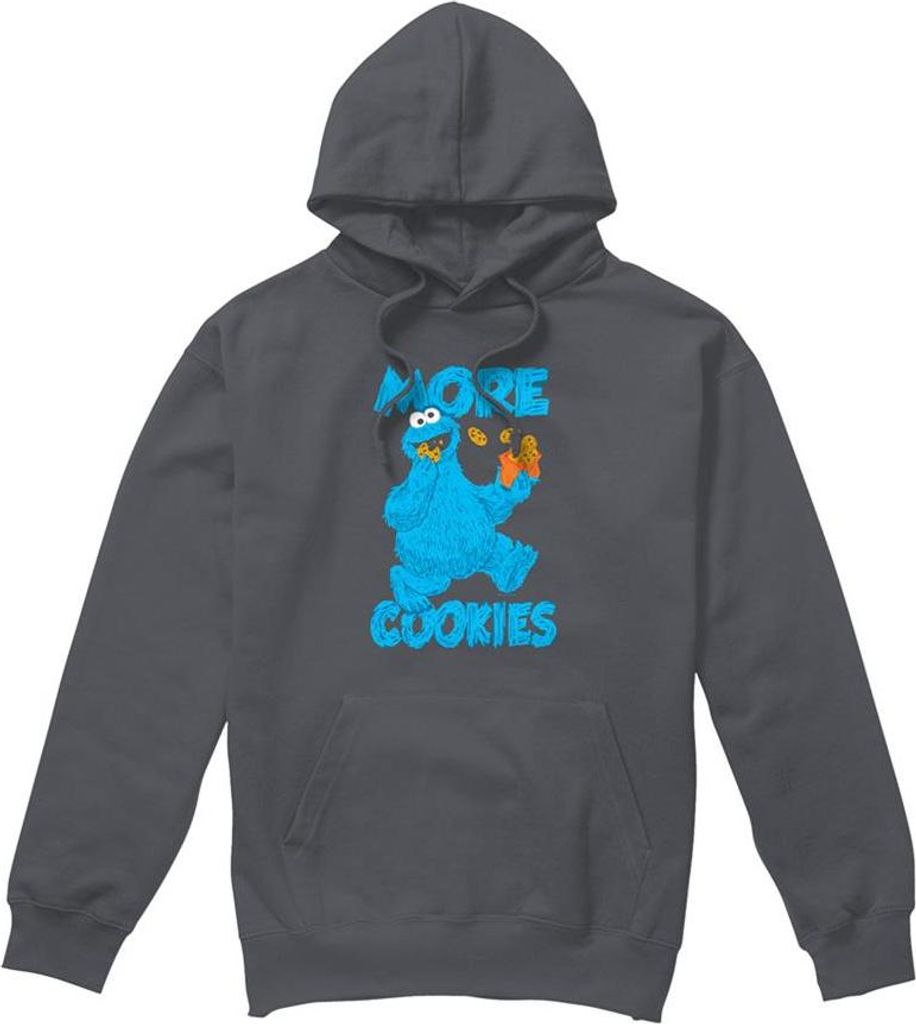 Sesame Street - "More Cookies" Kapuzenpullover für Herren/Damen Uni TV23108 (L) (Holzkohle)