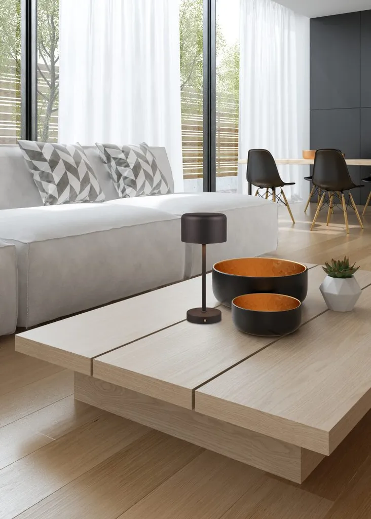 Lampada LED Jeff RL Nera da Tavolo Senza Fili | Design Minimalista - 6