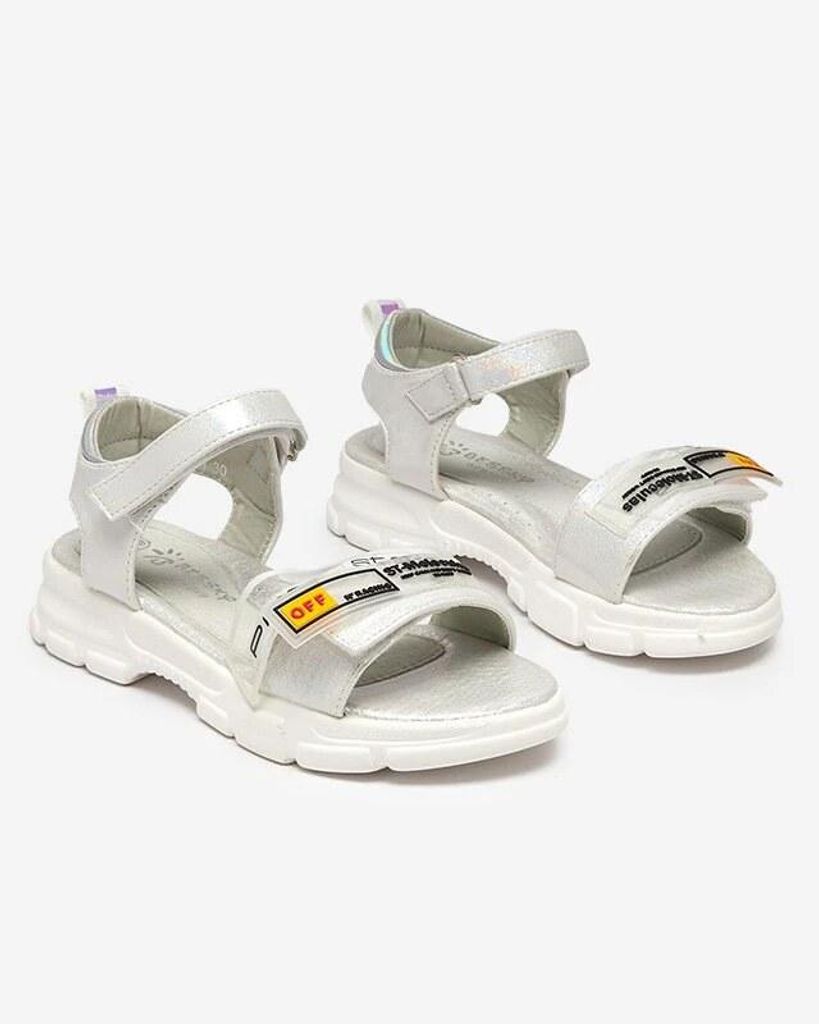 Silber glänzende Sandalen für Mädchen Lorij - Schuhe, Größe Produktbild 