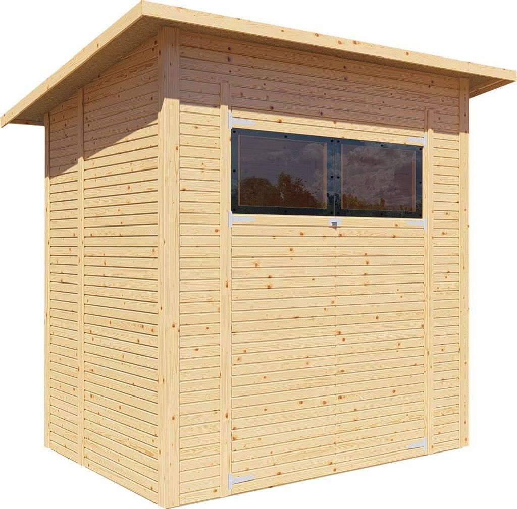 Bertilo Gartenhaus Pent Modern 2 naturbelassen