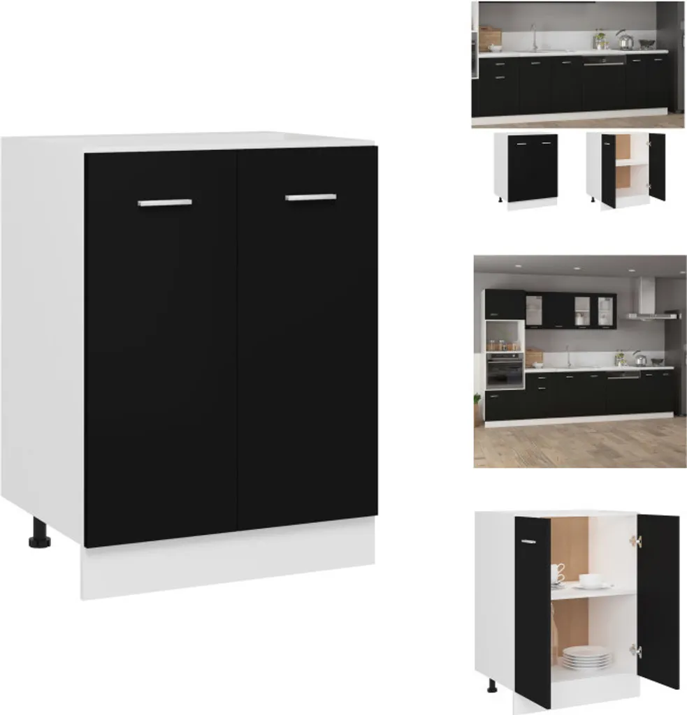 Armadio Cucina Nero 60x46x81,5 cm vidaXL - Eleganza Funzionale