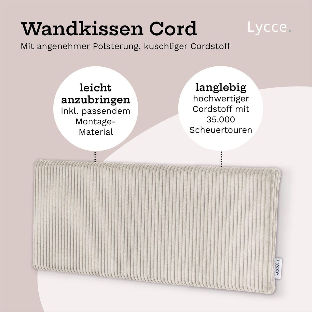 Coussins muraux Lycce en velours côtelé – Tête de lit Image du produit 