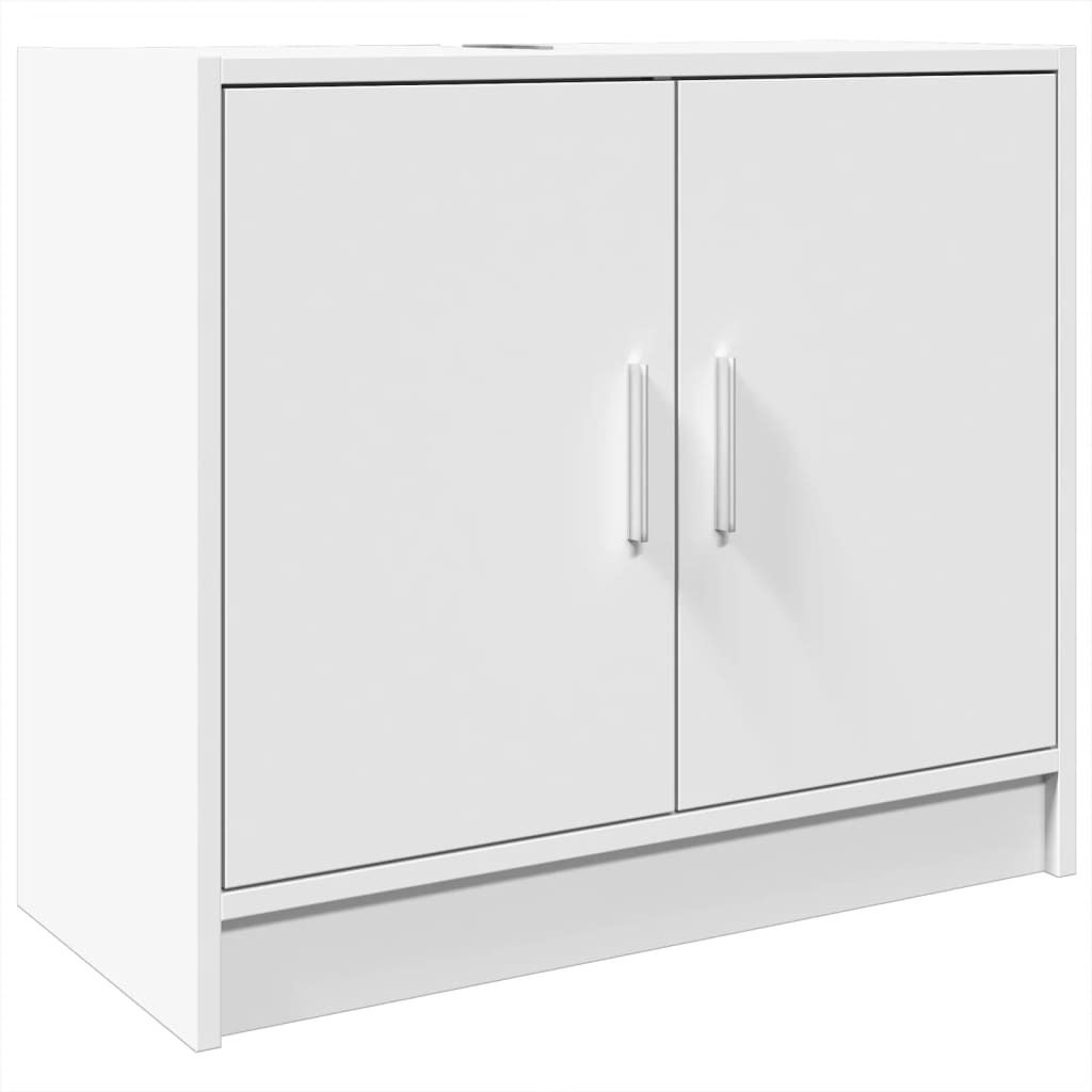 vidaXL Waschbeckenunterschrank Weiß 63x29x55 cm Produktbild 