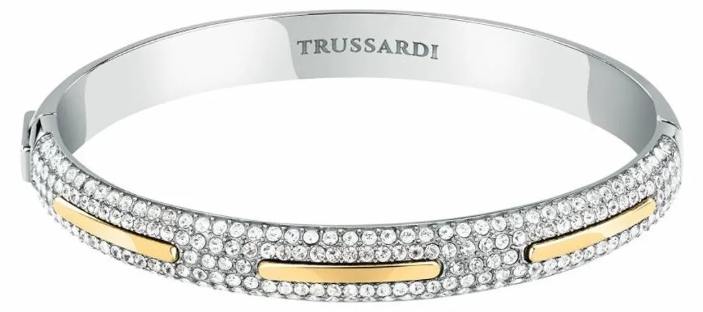 Bracelet bicolore anti-ternissement cristaux clairs Concept TJAYY04