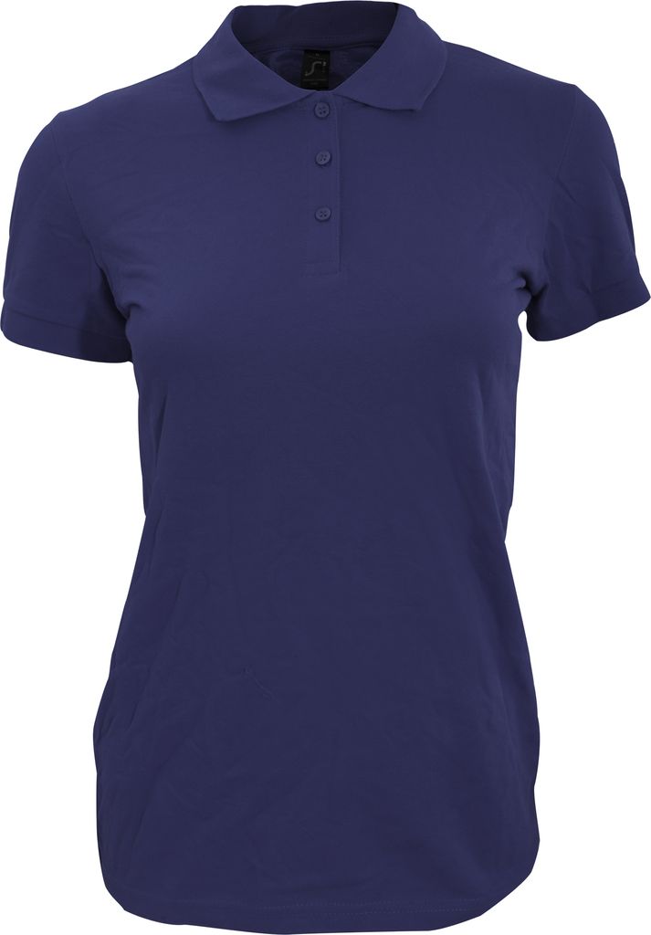 SOLS Damen Polo-Shirt Perfect Kurzarm PC282 (XL) (Marineblau)