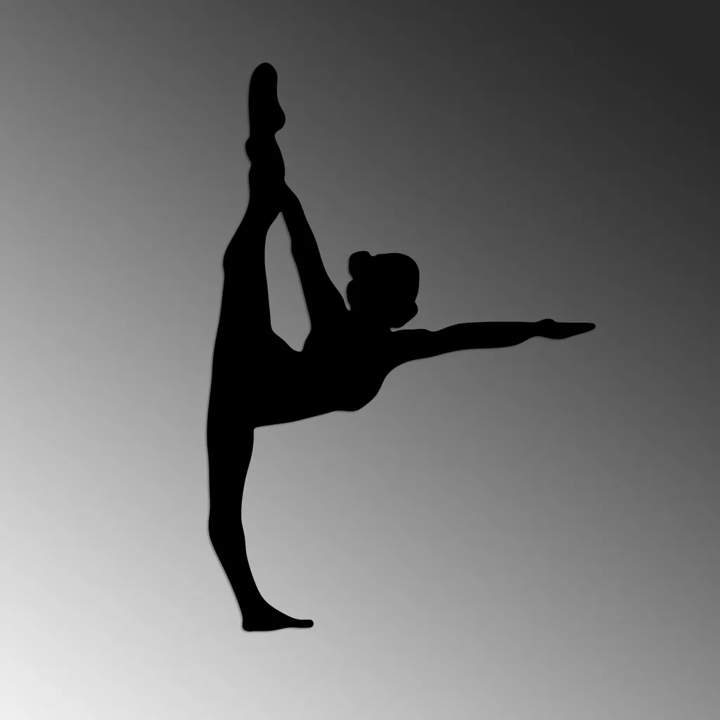 Decorazione Yoga 25 Wallity in Metallo Nero - Arredo Zen 41x60 - 5