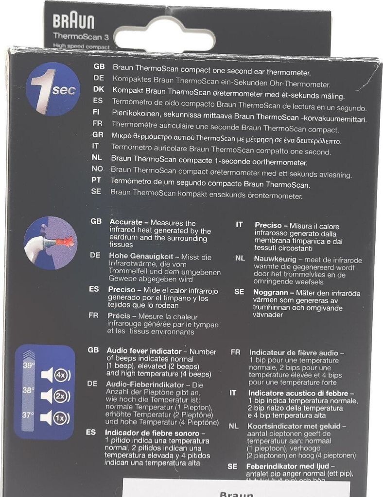 Braun ThermoScan 3 Contact White Ear Zdjęcie produktu 35