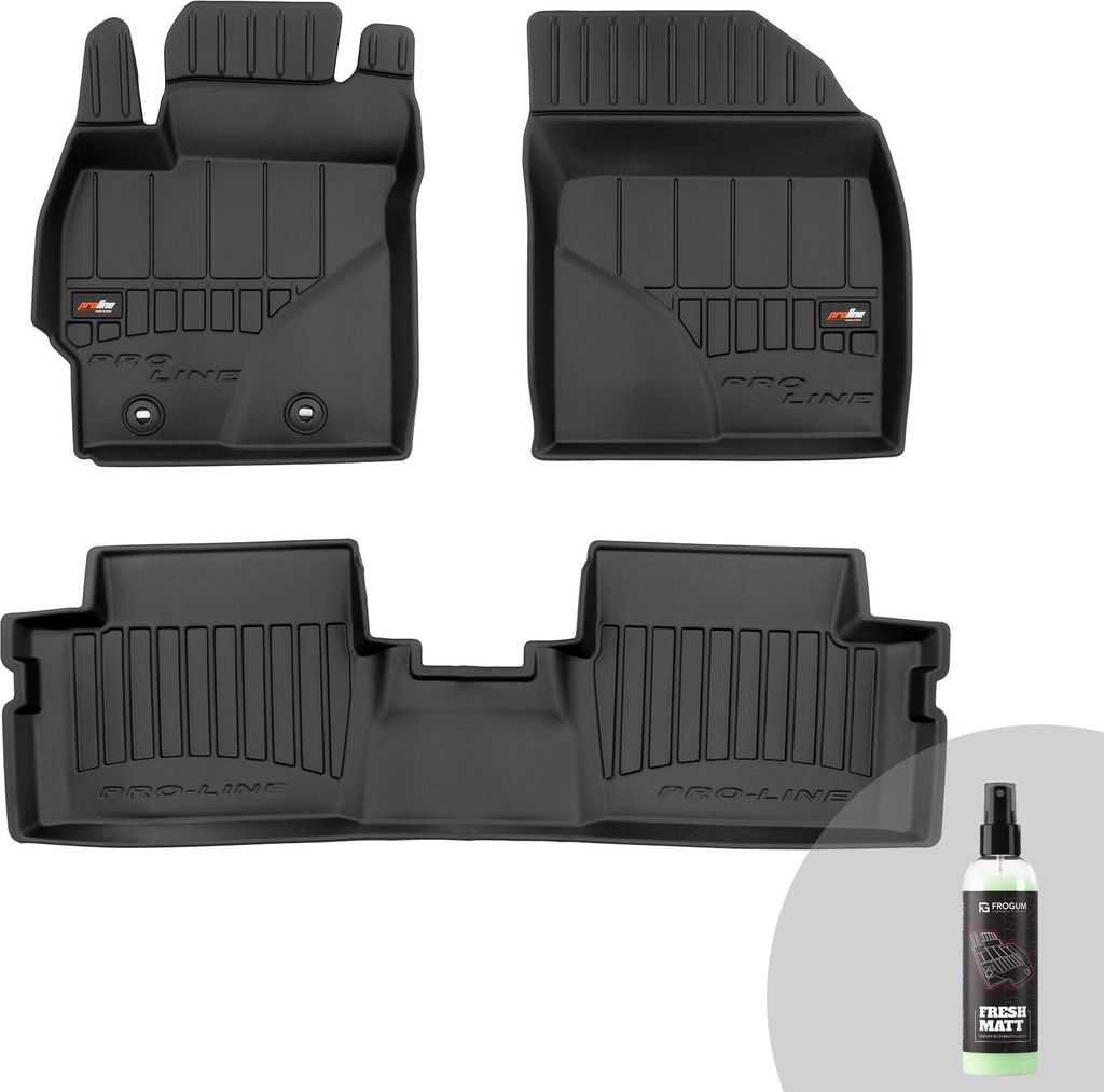 FROGUM ProLine 3D Gummimatten Exklusiven Auto Fußmatten Autofussmatten für Toyota Auris I 2006-2013