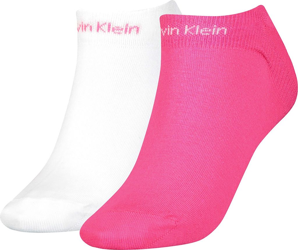 2er Pack Calvin Klein Gripper Sneakersocken Damen 004 - magenta