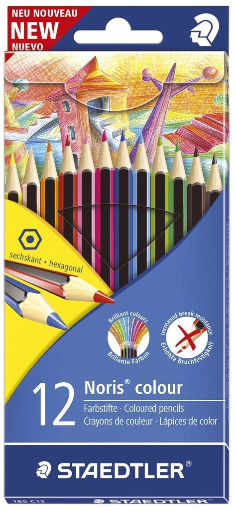 Staedtler Noris colour 185 Noir, Bleu, Marron, Vert, Bleu Image du produit 