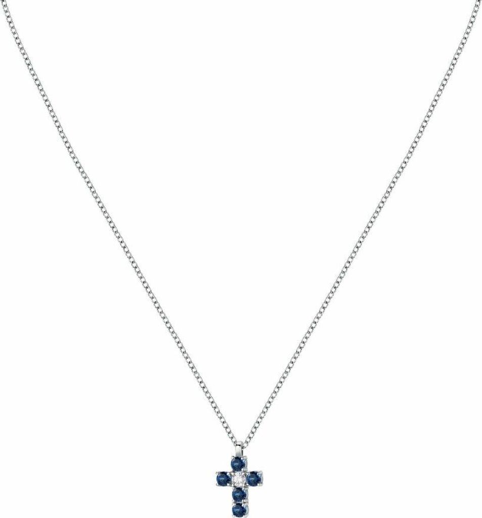 Stilvolle Silber Tesori Kreuz Halskette SAIW216